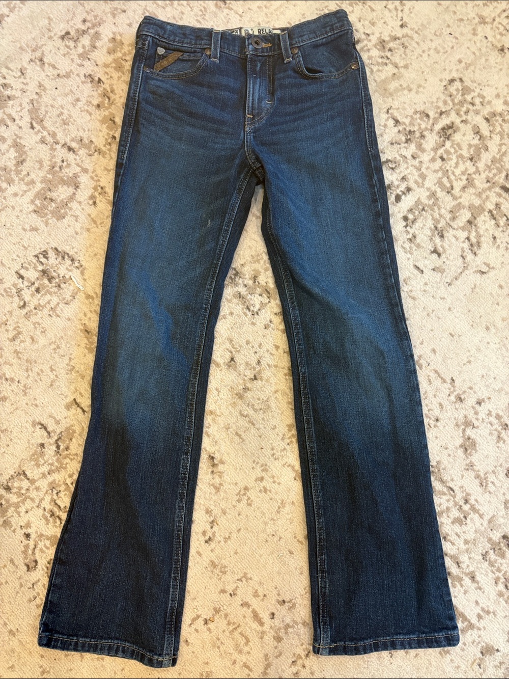 Ariat boys size 12 Bootcut Jeans in Dark Blue Denim